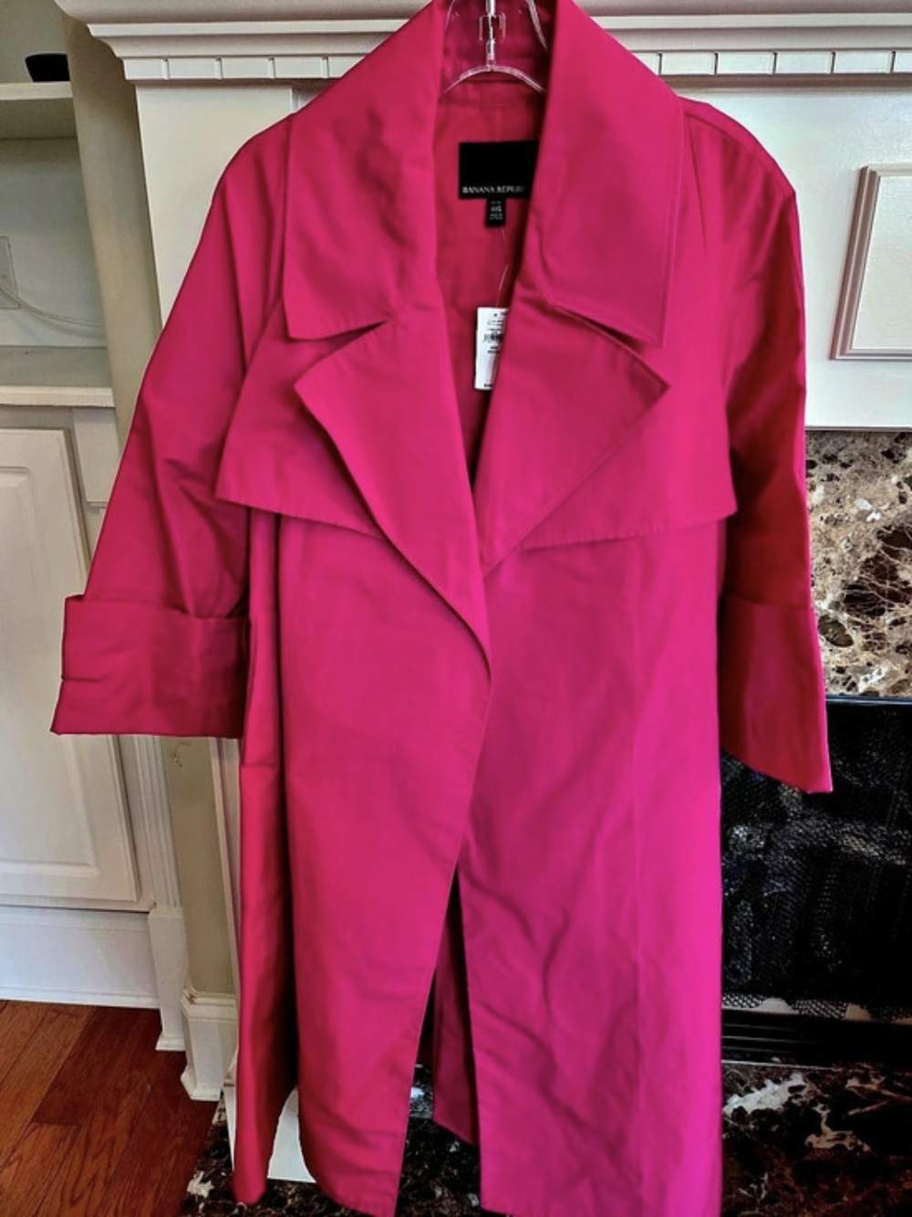 Banana Republic Pink Trench Coat XXS Petite